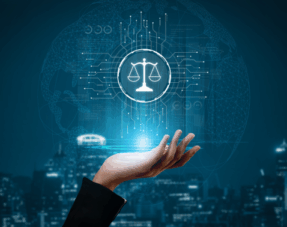 Image representing artificial intelligence in the legal world.
