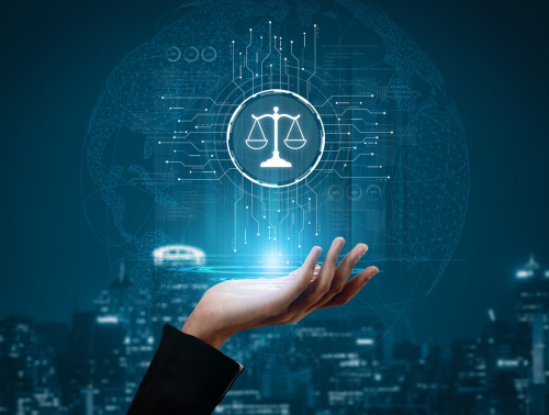 Image representing artificial intelligence in the legal world.